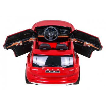 Volvo XC90 na akumulator dla dzieci Lakier Czerwony + Pilot + Bagażnik + EVA + Wolny Start + Radio MP3 + LED